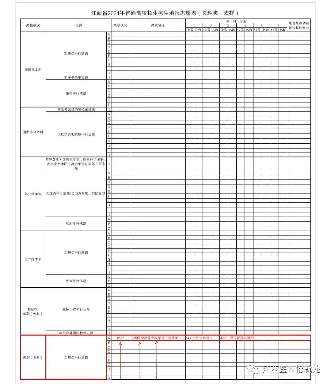 江西医学高等专科学校2021年高招网上志愿填报指南