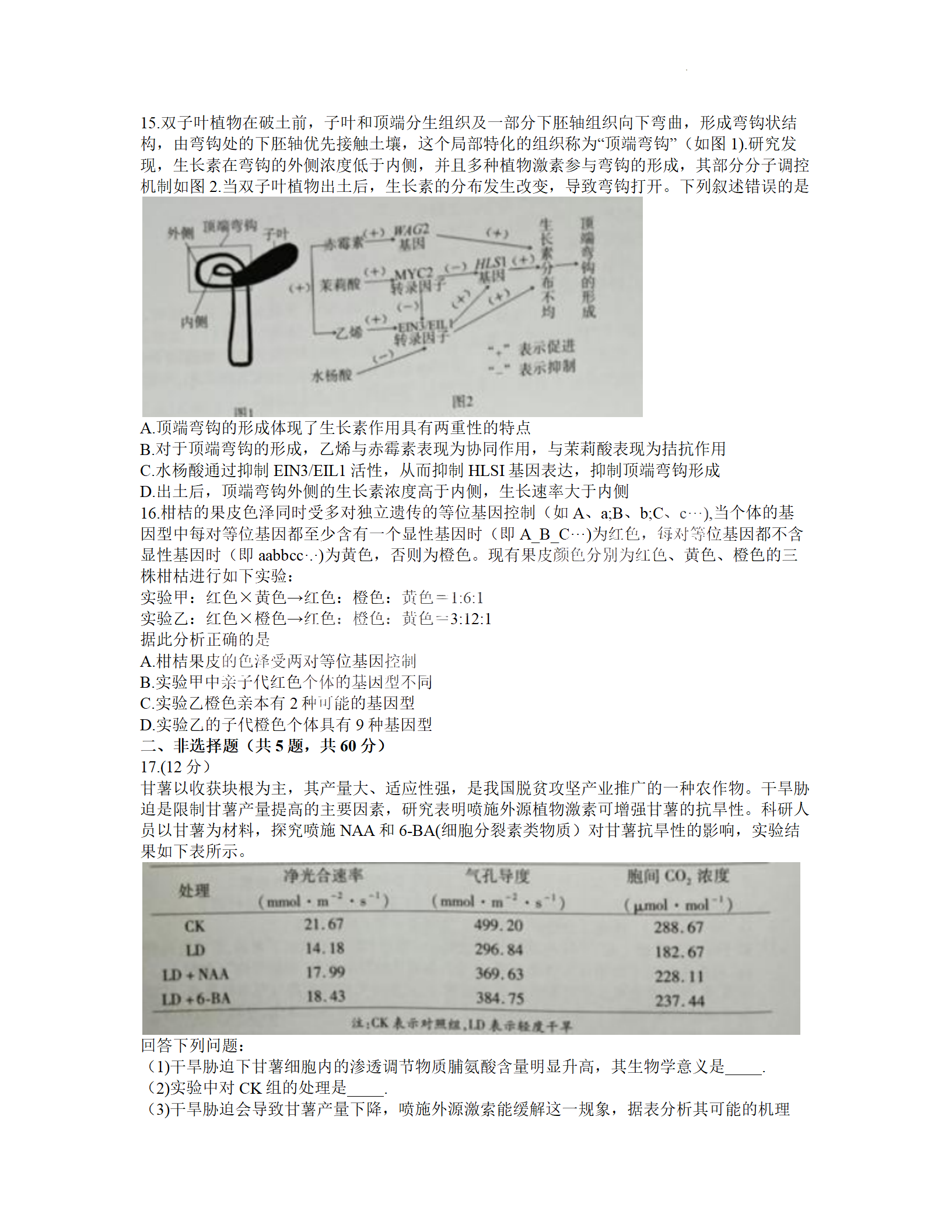 2022年3月厦门高三市质检生物试卷及答案 2022年3月厦门高三市质检生物试卷及答案