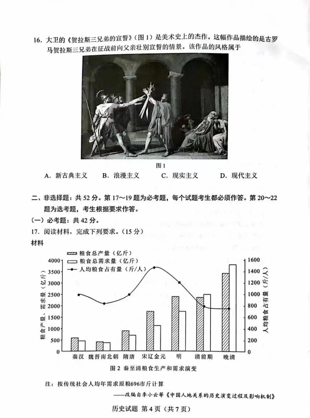 2022年湖南高考历史考试真题 2022年湖南高考历史考试真题