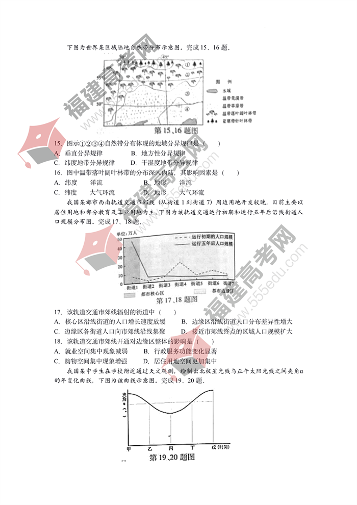 2022年浙江高考地理真题 2022年浙江高考地理真题