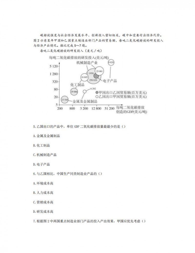2023年湖南高考地理真题 2023年湖南高考地理真题