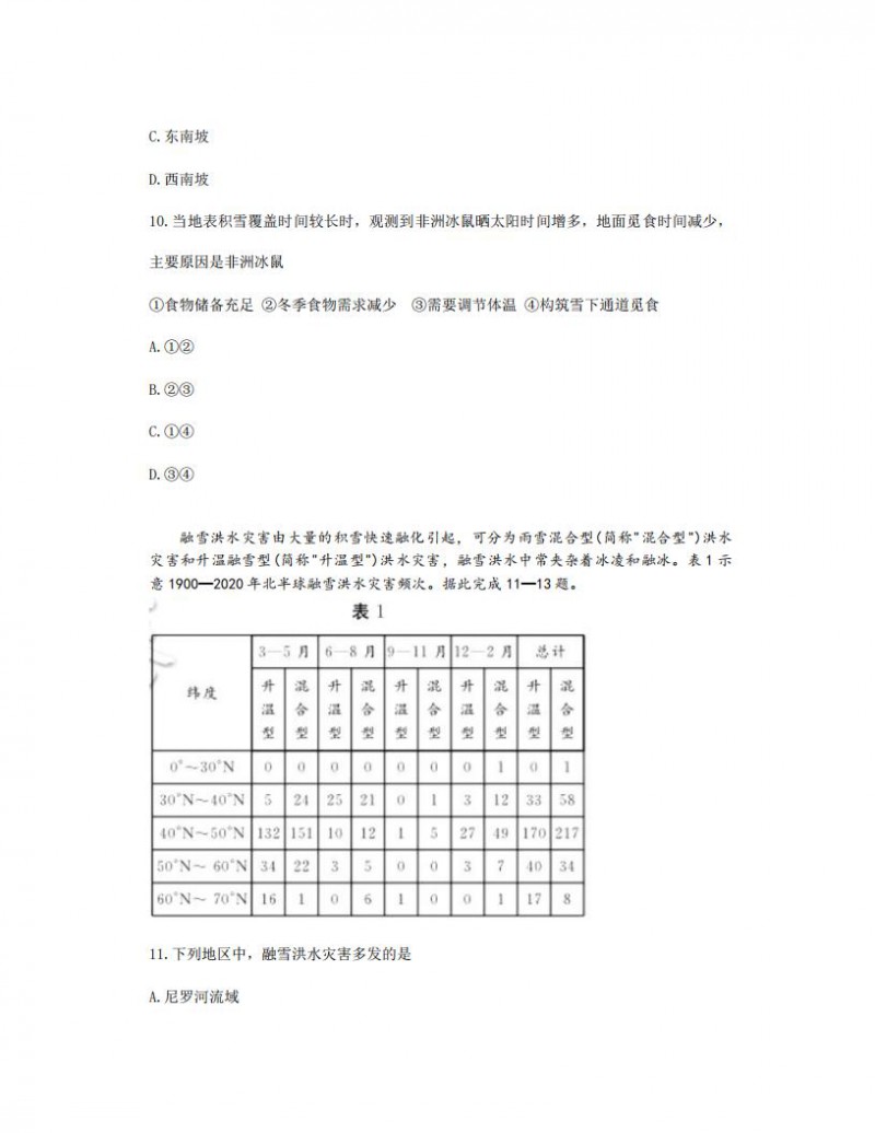 2023年湖南高考地理真题 2023年湖南高考地理真题