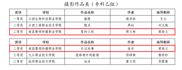 南昌影视传播职业学院——在江西省第十一届大学生艺术展演活动荣获多项佳绩