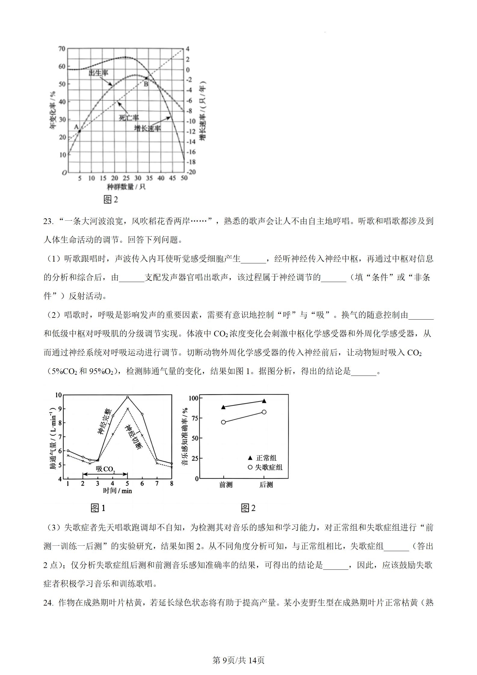 2024年辽宁高考生物答案 2024年辽宁高考生物答案