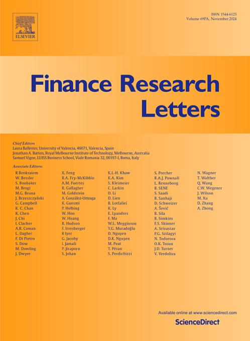 ѧԺŲʿڽѧʶڿ Finance Research Lettersˮƽ
